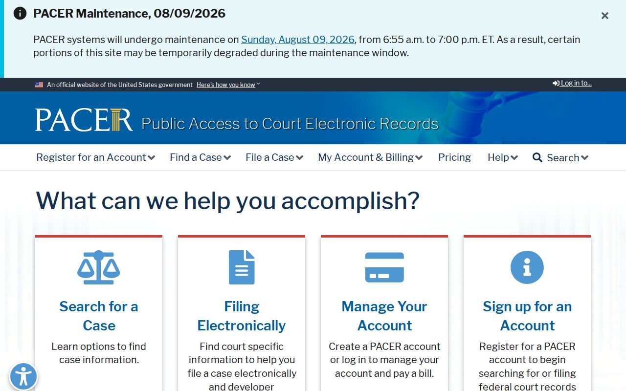 Dell City criminal records search through PACER federal courts