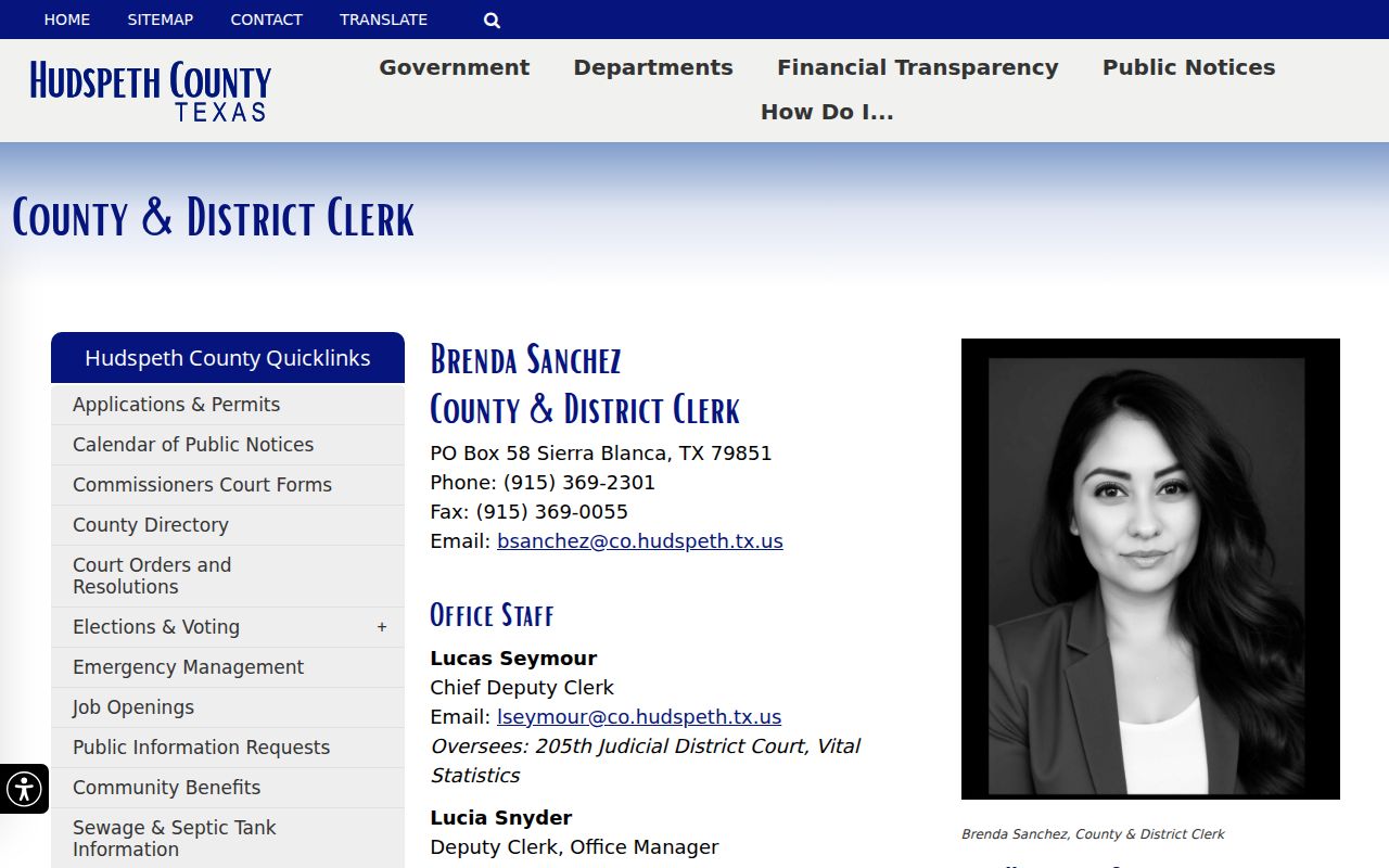 Combined clerk access to Hudspeth County criminal court records