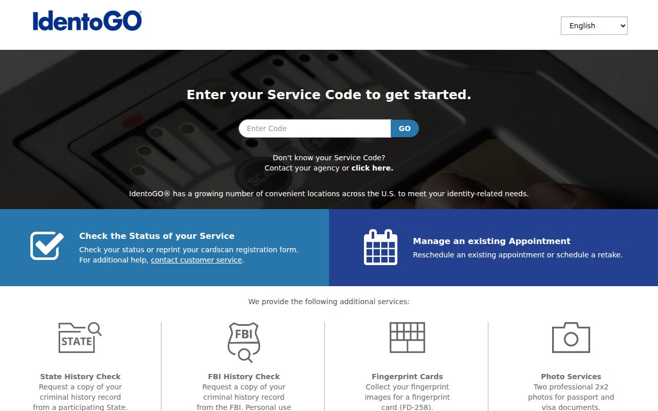 IdentoGO appointment scheduling for Hudspeth County fingerprint records