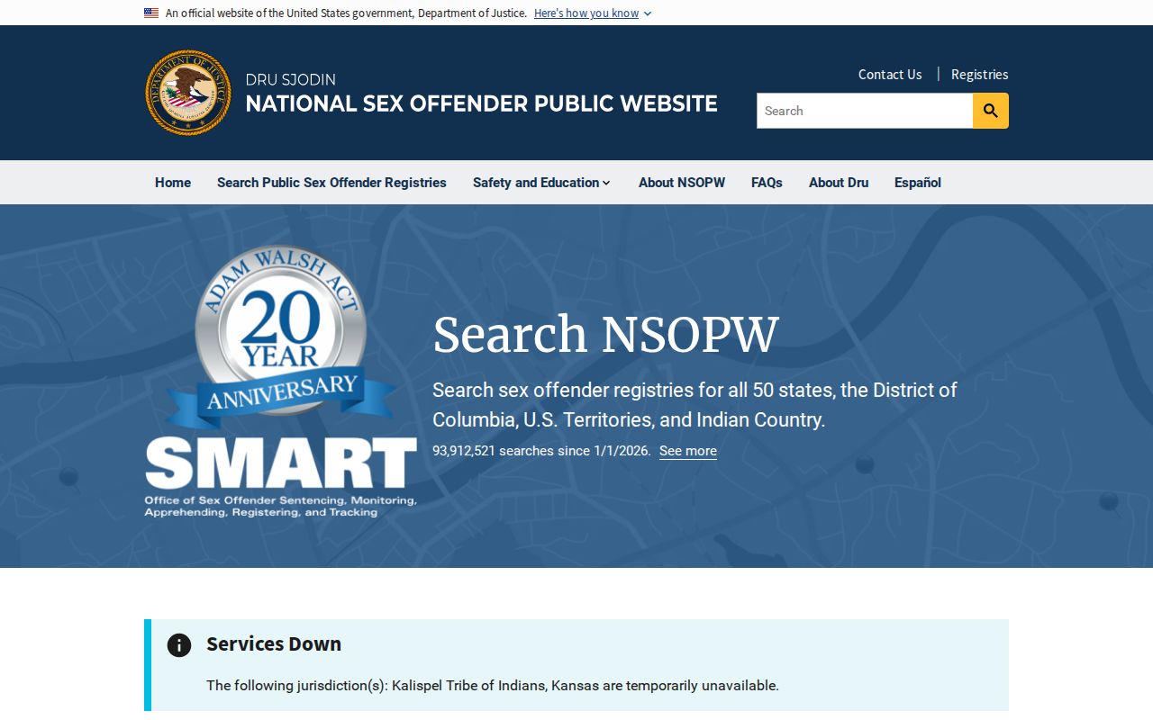 Hudspeth County sex offender search through the national registry